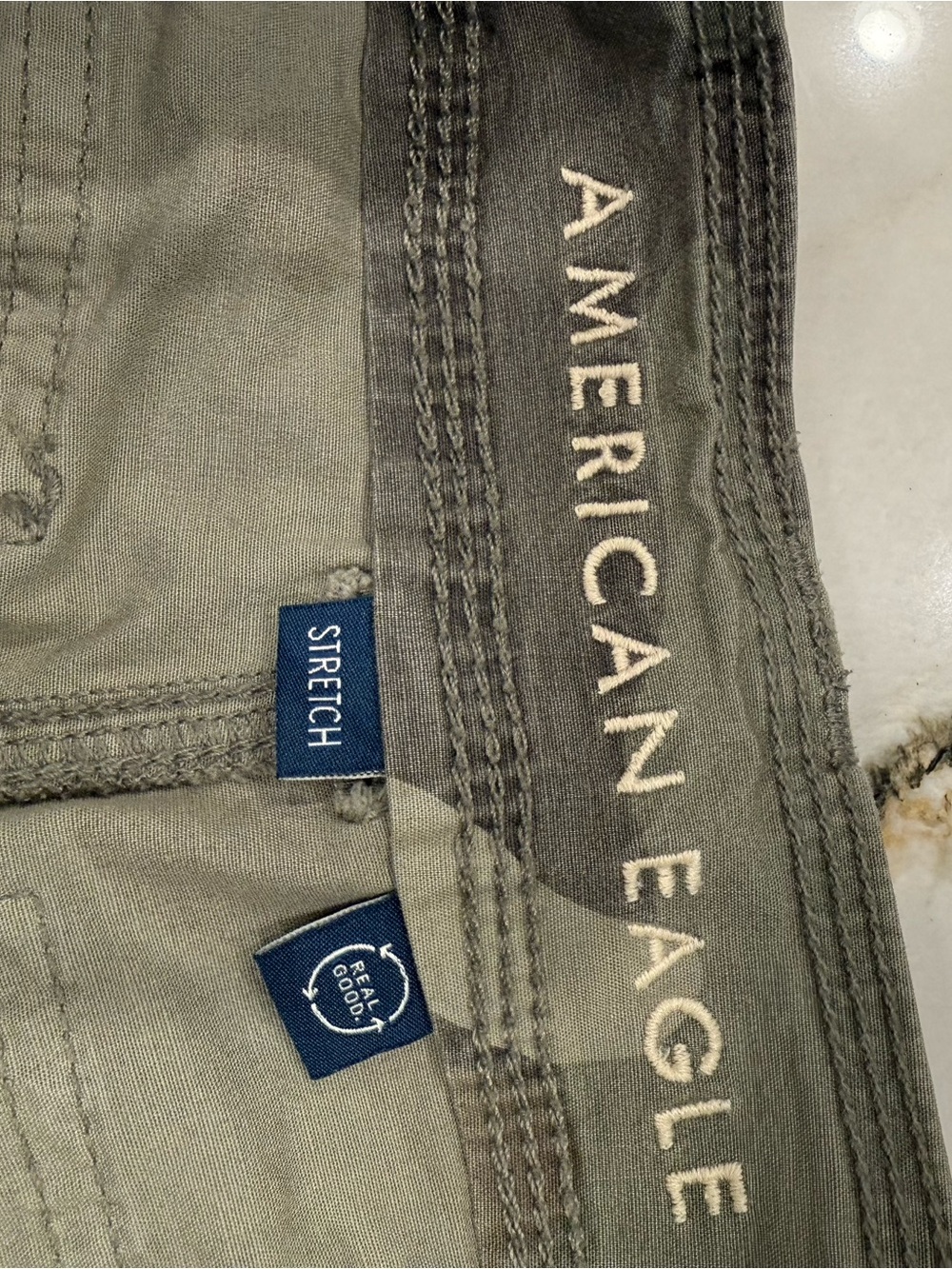 American Eagle Outfitters Women's Camo Cargo Pants - Green - Picture 3 of 9